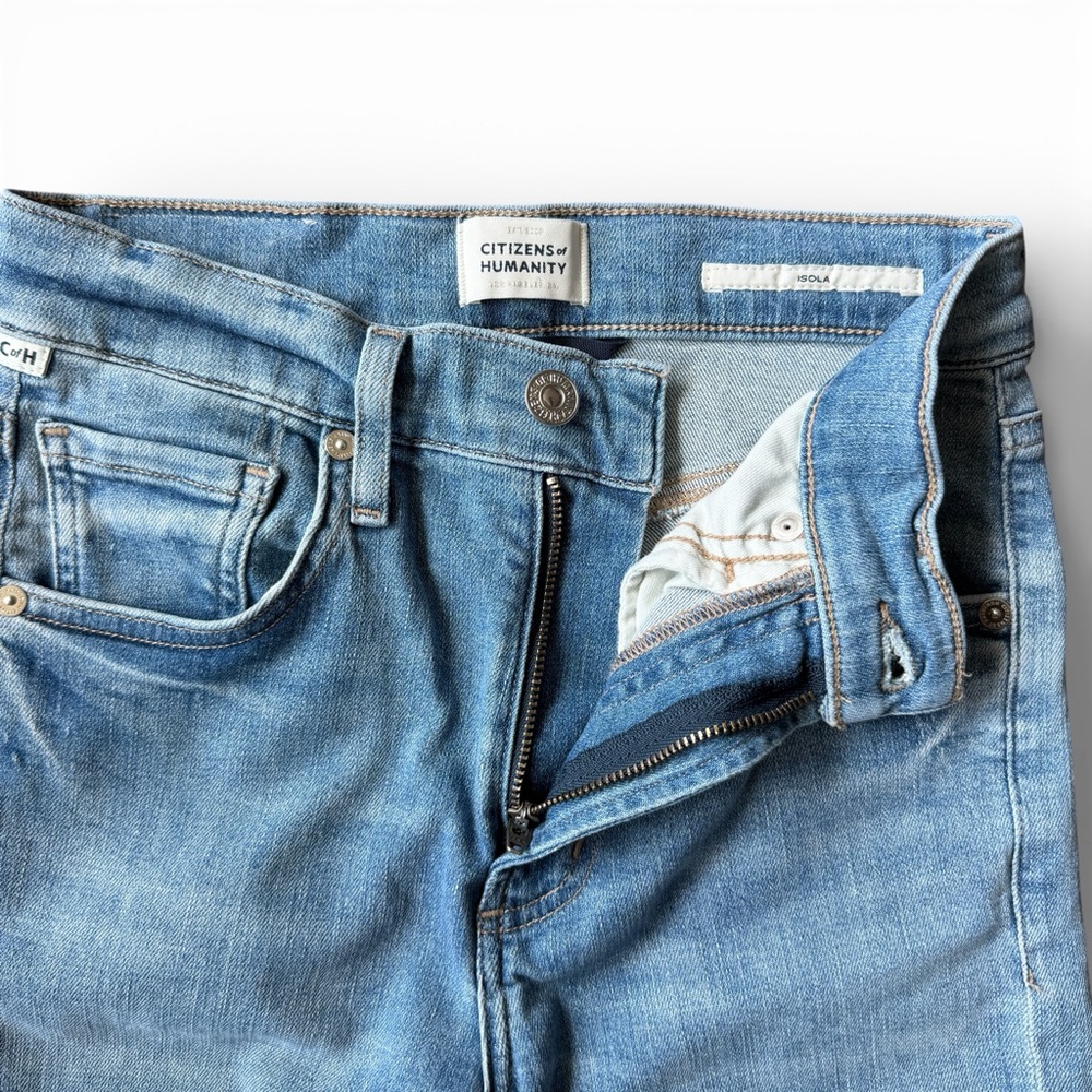 Citizens of Humanity Isola Crop Straight Leg Jeans Raw Hem - 24 - Picture 13 of 13